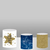 Lofaris Twinkle Star Themed Backdrop Plinth Cylinder Cover Kit
